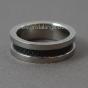 Brivael stainless steel and carbon ring