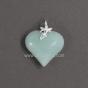 Amazonite heart & mini angel pendant
