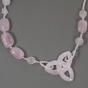 Celtic triple Goddess rose quartz necklace