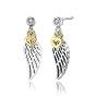 Heart angel wings earrings