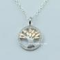 Tree of Life silver necklace with zirconium