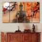 Bouddha and plum flowers frame