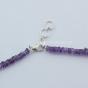 Amethyst necklace, square beads