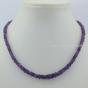Amethyst necklace, square beads