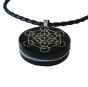 Metatron on black obsidian necklace