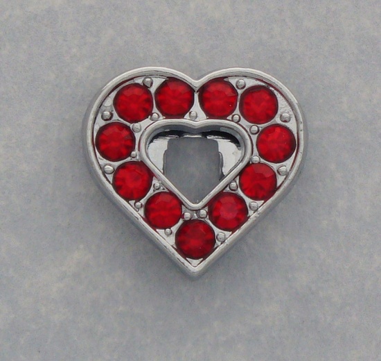 Coeur Strass Rouges