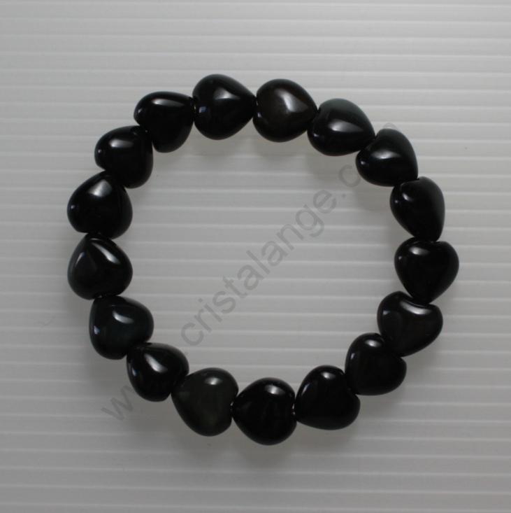 Tous les bijoux bracelets en pierre fine obsidienne oeil céleste sont sur cristalange.com