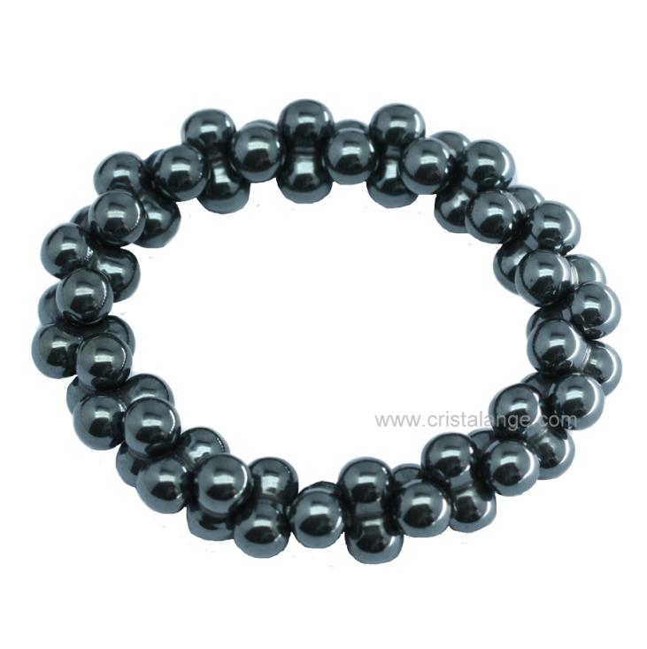 Découvrez le pouvoir des pierres en lithotherapie avec ce bracelet en hématite, pierre semi précieuse noire et bien d'autres sur le site de vente en ligne de bijoux pierres Cristalange.com