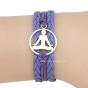 Bracelet femme silhouette yoga (4 couleurs)