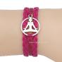 Bracelet femme silhouette yoga (4 couleurs)