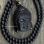 Collier Bouddha en obsidienne noire