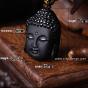 Collier obsidienne Bouddha méditation